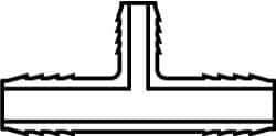 Value Collection - 1 x 3/4 x 1/2" Barb, Multiple Barbed Tube Reducing Tee - PVC, Male - Industrial Tool & Supply