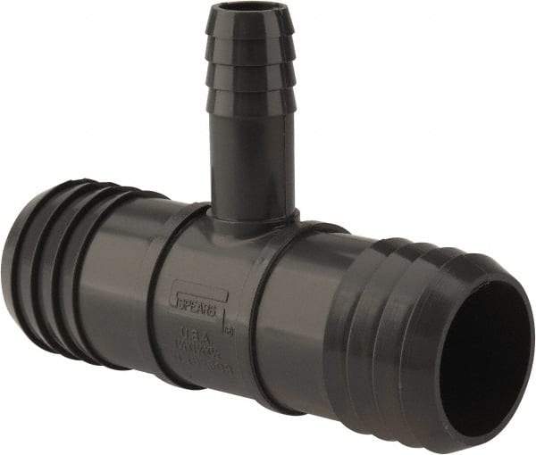 Value Collection - 1-1/4 x 1-1/4 x 1/2" Barb, Multiple Barbed Tube Reducing Tee - PVC, Male - Industrial Tool & Supply