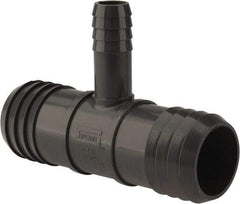 Value Collection - 1-1/4 x 1-1/4 x 1/2" Barb, Multiple Barbed Tube Reducing Tee - PVC, Male - Industrial Tool & Supply