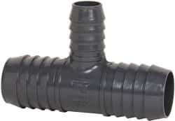 Value Collection - 1-1/2 x 1-1/2 x 1" Barb, Multiple Barbed Tube Reducing Tee - PVC, Male - Industrial Tool & Supply