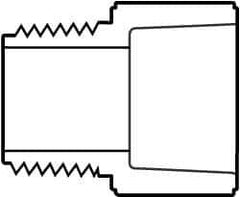 Value Collection - 8" PVC Plastic Pipe Male Adapter - Schedule 40, MIPT x Slip End Connections - Industrial Tool & Supply