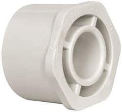 Value Collection - 2-1/2 x 1" PVC Plastic Pipe Bushing - Schedule 40, Spig x Slip End Connections - Industrial Tool & Supply