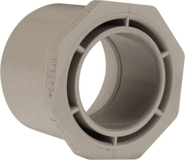 Value Collection - 2-1/2 x 1-1/2" PVC Plastic Pipe Bushing - Schedule 40, Spig x Slip End Connections - Industrial Tool & Supply