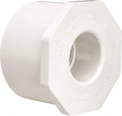 Value Collection - 3 x 1-1/4" PVC Plastic Pipe Bushing - Schedule 40, Spig x Slip End Connections - Industrial Tool & Supply
