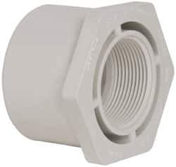 Value Collection - 2-1/2 x 1-1/2" PVC Plastic Pipe Bushing - Schedule 40, Spig x FIPT End Connections - Industrial Tool & Supply