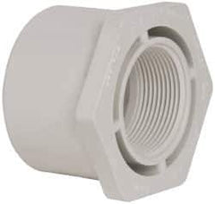 Value Collection - 2-1/2 x 1-1/2" PVC Plastic Pipe Bushing - Schedule 40, Spig x FIPT End Connections - Industrial Tool & Supply