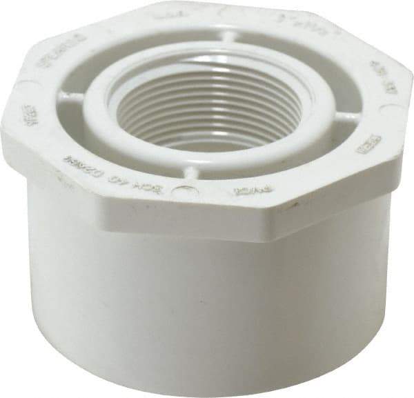 Value Collection - 3 x 1-1/2" PVC Plastic Pipe Bushing - Schedule 40, Spig x FIPT End Connections - Industrial Tool & Supply