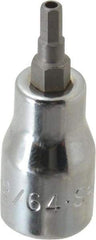 SK - 3/8" Drive, 9/64" Hex Bit Socket - 1-11/16" OAL, Tamper Resistant - Industrial Tool & Supply