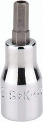SK - 3/8" Drive, 7/32" Hex Bit Socket - 1-11/16" OAL, Tamper Resistant - Industrial Tool & Supply