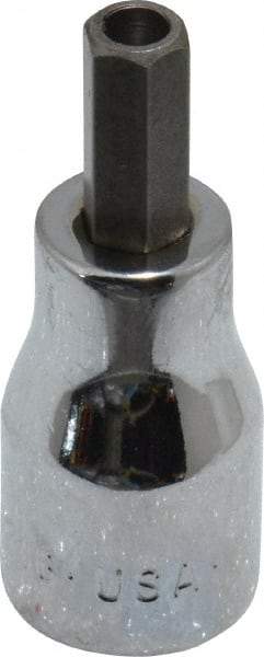 SK - 3/8" Drive, 1/4" Hex Bit Socket - 1-11/16" OAL, Tamper Resistant - Industrial Tool & Supply