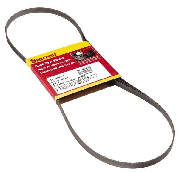 Starrett - 3' 8-7/8" Long x 0.02" Thick, 14 Teeth per Inch, Portable Band Saw Blade - Bi-Metal Blade, High Speed Steel Teeth, Toothed Edge - Industrial Tool & Supply