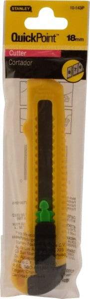 Stanley - 1-1/8" Blade, Pocket & Folding Knife - Industrial Tool & Supply