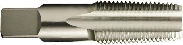Vermont Tap & Die - 1/16-27 NPTF Thread, 4 Flute Standard Pipe Tap - 2-1/8" OAL, 11/16" Thread Length, 5/16" Shank Diam, Bright Finish, High Speed Steel - Exact Industrial Supply