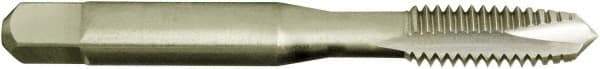 Vermont Tap & Die - #3-56 UNF, 2 Flute, Bright Finish, High Speed Steel Spiral Point Tap - Plug Chamfer, Right Hand Thread, 1-13/16" OAL, 1/2" Thread Length, 3.58mm Shank Diam, 2B Class of Fit, Series 3112 - Exact Industrial Supply