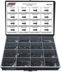 Value Collection - 1,100 Piece Steel Socket Head Cap Screws - #6 to #10 Thread - Industrial Tool & Supply