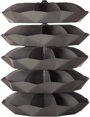 Durham - 2,500 Lb Capacity, 22" Deep x 57-1/2" High, Rotating Bin Rack - 1 Side, Gray Steel Bins - Industrial Tool & Supply