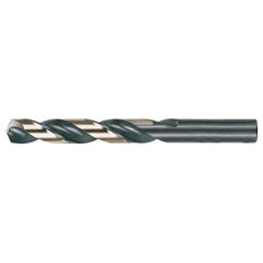23/64 RHS / RHC HSS 135 Degree Split Point Heavy Duty Jobber Length Drill - Black & Gold