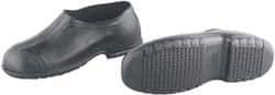 Dunlop Protective Footwear - Men's 6-7 Rain & Cold Resistant Overshoes - 4" High, Plain Toe, Nonslip & Cleated Sole, PVC Upper, Black - Industrial Tool & Supply
