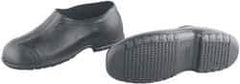 Dunlop Protective Footwear - Men's 4-5 Rain & Cold Resistant Overshoes - 4" High, Plain Toe, Nonslip & Cleated Sole, PVC Upper, Black - Industrial Tool & Supply