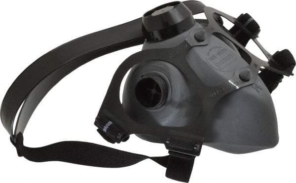 North - Series 5500, Size M Half Mask Respirator - 2-Point Suspension, Threaded Connection - Industrial Tool & Supply