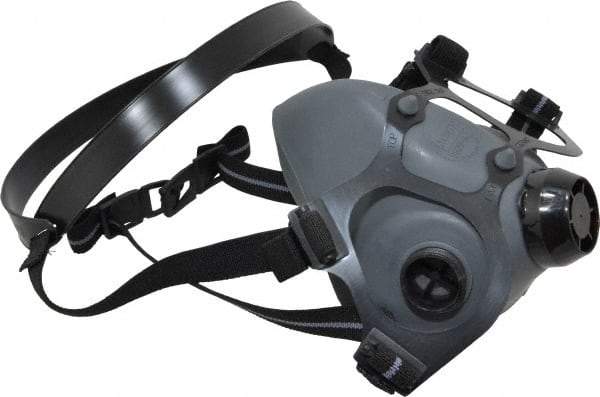 North - Series 5500, Size L Half Mask Respirator - 2-Point Suspension, Threaded Connection - Industrial Tool & Supply