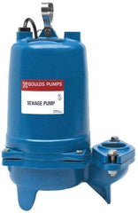 Goulds Pumps - 1/2 hp, 115 Amp Rating, 115 Volts, Nonautomatic Operation, Sewage Pump - 1 Phase, Cast Iron Housing - Industrial Tool & Supply