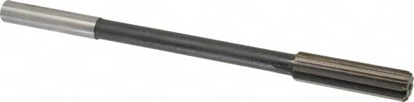 Interstate - 0.569" High Speed Steel 8 Flute Chucking Reamer - Industrial Tool & Supply