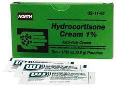 North - 1/32 oz Anti-Itch Relief Cream - Comes in Packet, Hydrocortisone - Industrial Tool & Supply