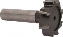 Made in USA - 1-3/8" Diam x 3/8" Face Width, Carbide-Tipped, 8 Teeth, Shank Connection Woodruff Keyseat Cutter - Uncoated, 2-3/8" OAL x 1/2" Shank, Staggered Teeth, ANSI 1211, Old Standard F - Industrial Tool & Supply