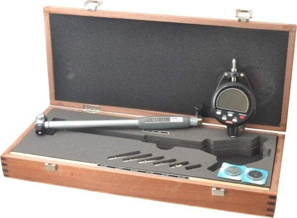 SPI - 1.4 to 2.4", 6" Deep, Electronic Bore Gage - Up to 0.00025" Accuracy, 0.001mm Resolution, Data Output, Includes Indicator - Industrial Tool & Supply