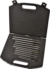 Made in USA - 0.1865" to 0.501", Chucking Reamer Set - Straight Flute, Right Hand Cut, 12 Pieces - Industrial Tool & Supply
