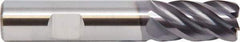 M.A. Ford - 15/32", 1" LOC, 1/2" Shank Diam, 3" OAL, 5 Flute, Solid Carbide Square End Mill - Single End, ALtima Finish, Spiral Flute, 38° Helix, Centercutting, Right Hand Cut, Right Hand Flute - Industrial Tool & Supply