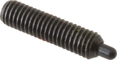 Gibraltar - M5 x 0.8, 19mm Thread Length, 3mm Plunger Projection, Steel Threaded Spring Plunger - 2.36mm Max Plunger Diam, 19mm Plunger Length, 2.89 Lb Init End Force, 11.02 Lb Final End Force, 2.5mm Hex - Industrial Tool & Supply
