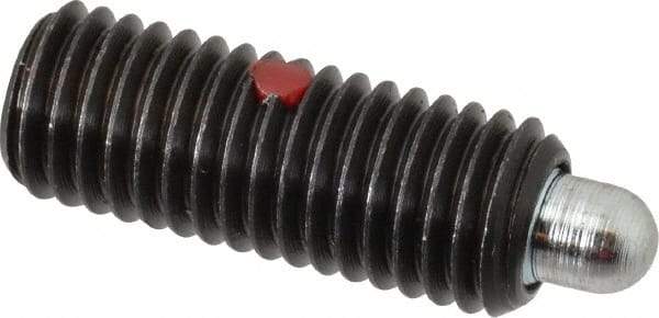 Gibraltar - M12 x 1.75, 32mm Thread Length, 6mm Plunger Projection, Steel Threaded Spring Plunger - 6.3mm Max Plunger Diam, 32mm Plunger Length, 2.7 Lb Init End Force, 9.24 Lb Final End Force, 6mm Hex - Industrial Tool & Supply