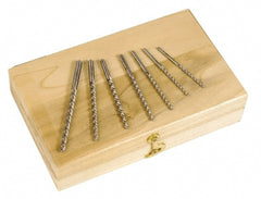 Alvord Polk - #7 to #0 Pin, 0.0497 to 0.1287" Diam, 0.0497 to 0.1287" Small End, Straight Shank, Taper Pin Reamer Set - Industrial Tool & Supply