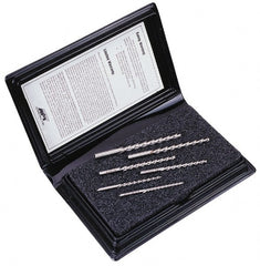 Alvord Polk - #0 to #5 Pin, 0.1287 to 0.2409" Diam, 0.1287 to 0.2409" Small End, Straight Shank, Taper Pin Reamer Set - Industrial Tool & Supply
