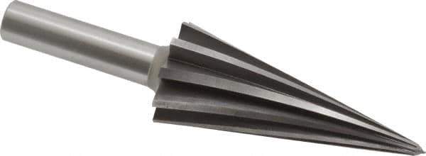 Alvord Polk - 1-1/4" Diam, 3/16" Small End Diam, 1/2" Diam Round Shank, 2-7/8" Flute, Repairman's Reamer - 1/8 to 1" Pipe Capacity, Spiral Flute, 5-3/64" OAL, Left Hand Spiral, Right Hand Cut, High Speed Steel - Industrial Tool & Supply