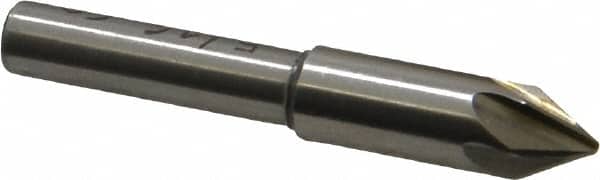 Interstate - 5/16" Head Diam, 1/4" Shank Diam, 6 Flute 60° High Speed Steel Countersink - Industrial Tool & Supply