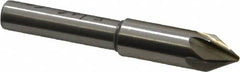 Interstate - 5/16" Head Diam, 1/4" Shank Diam, 6 Flute 60° High Speed Steel Countersink - Industrial Tool & Supply