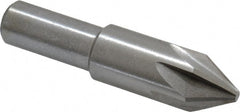 Interstate - 5/8" Head Diam, 1/2" Shank Diam, 6 Flute 60° High Speed Steel Countersink - Industrial Tool & Supply