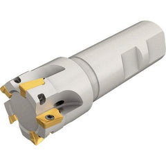 Iscar - 1" Cut Diam, 0.394" Max Depth of Cut, 5.4" OAL, Indexable Square Shoulder End Mill - R8 Taper Shank, 90° Lead Angle, Series Heli2000 - Industrial Tool & Supply