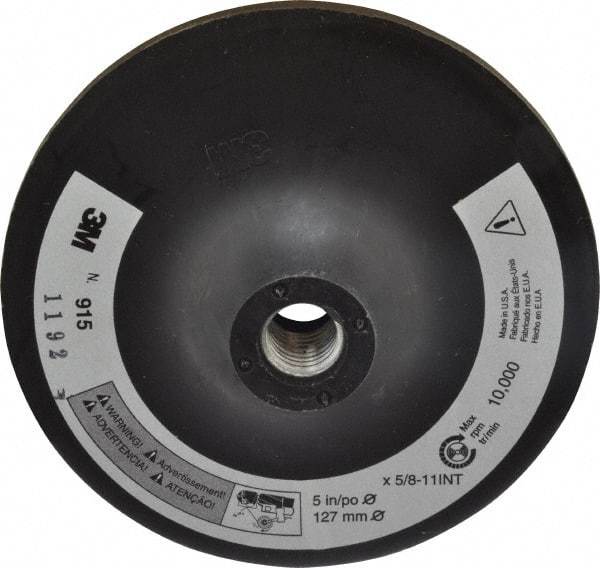 3M - 5" Diam Hook & Loop Disc Backing Pad - Firm Density, 10,000 RPM - Industrial Tool & Supply