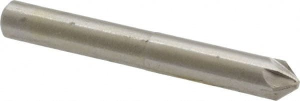 Interstate - 1/4" Head Diam, 1/4" Shank Diam, 6 Flute 82° High Speed Steel Countersink - Industrial Tool & Supply