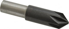 Interstate - 5/8" Head Diam, 1/2" Shank Diam, 6 Flute 82° High Speed Steel Countersink - Industrial Tool & Supply