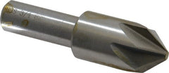 Interstate - 3/4" Head Diam, 1/2" Shank Diam, 6 Flute 82° High Speed Steel Countersink - Industrial Tool & Supply