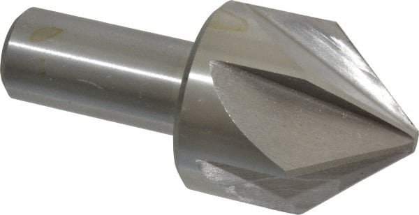 Interstate - 2" Head Diam, 1" Shank Diam, 6 Flute 82° High Speed Steel Countersink - Industrial Tool & Supply