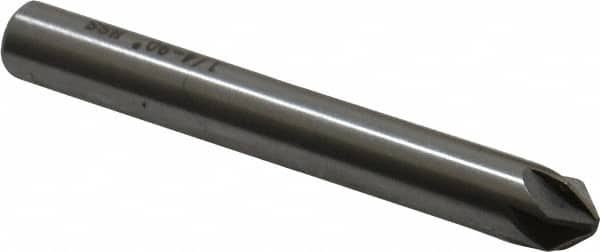 Interstate - 1/4" Head Diam, 1/4" Shank Diam, 6 Flute 90° High Speed Steel Countersink - Industrial Tool & Supply