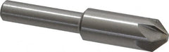 Interstate - 3/8" Head Diam, 1/4" Shank Diam, 6 Flute 90° High Speed Steel Countersink - Industrial Tool & Supply