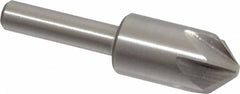 Interstate - 1/2" Head Diam, 1/4" Shank Diam, 6 Flute 90° High Speed Steel Countersink - Industrial Tool & Supply