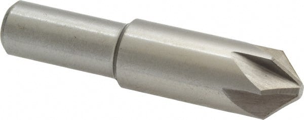 Interstate - 5/8" Head Diam, 1/2" Shank Diam, 6 Flute 90° High Speed Steel Countersink - Industrial Tool & Supply